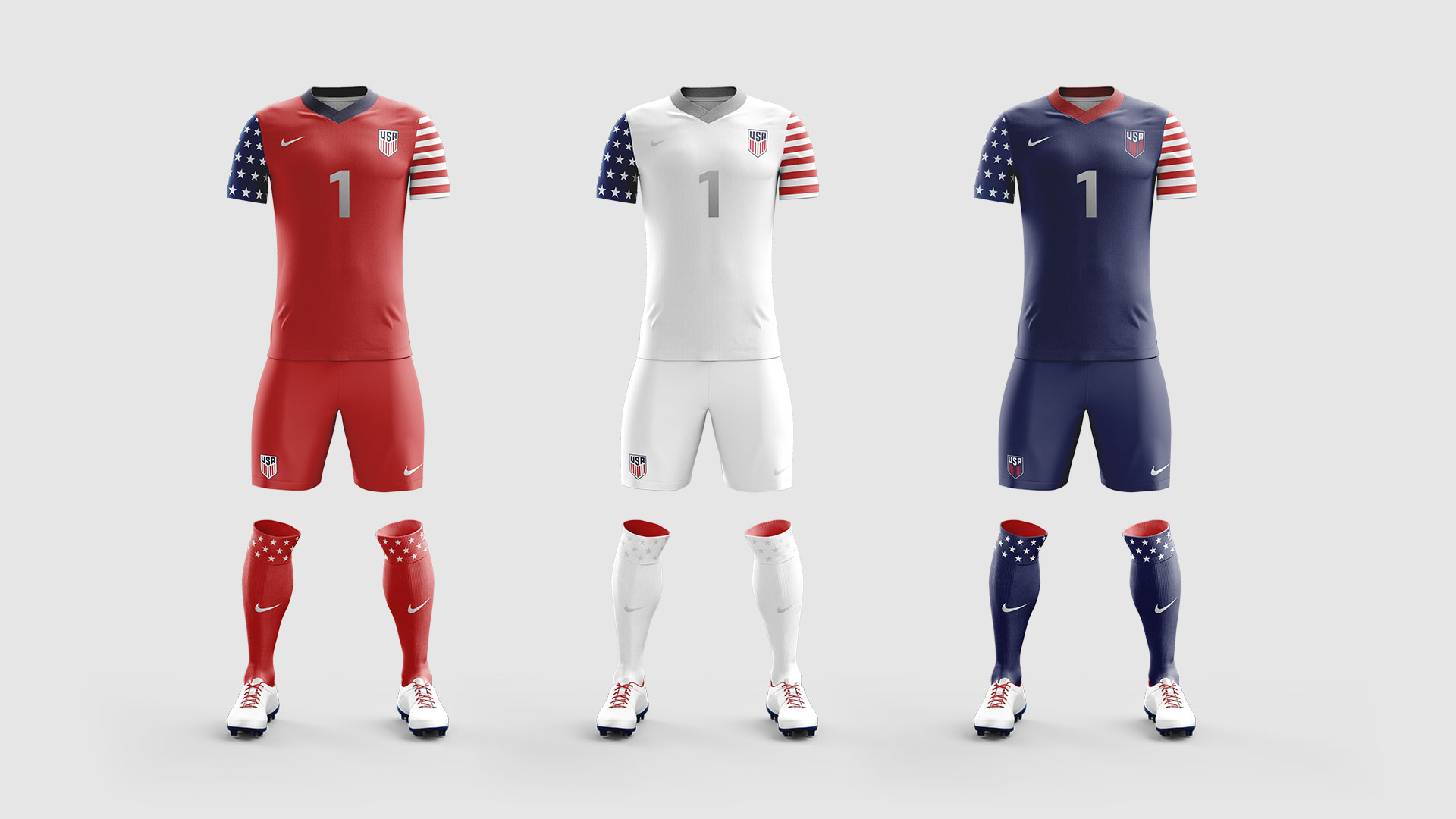 Stars and Stripes USA Soccer Jersey Concept