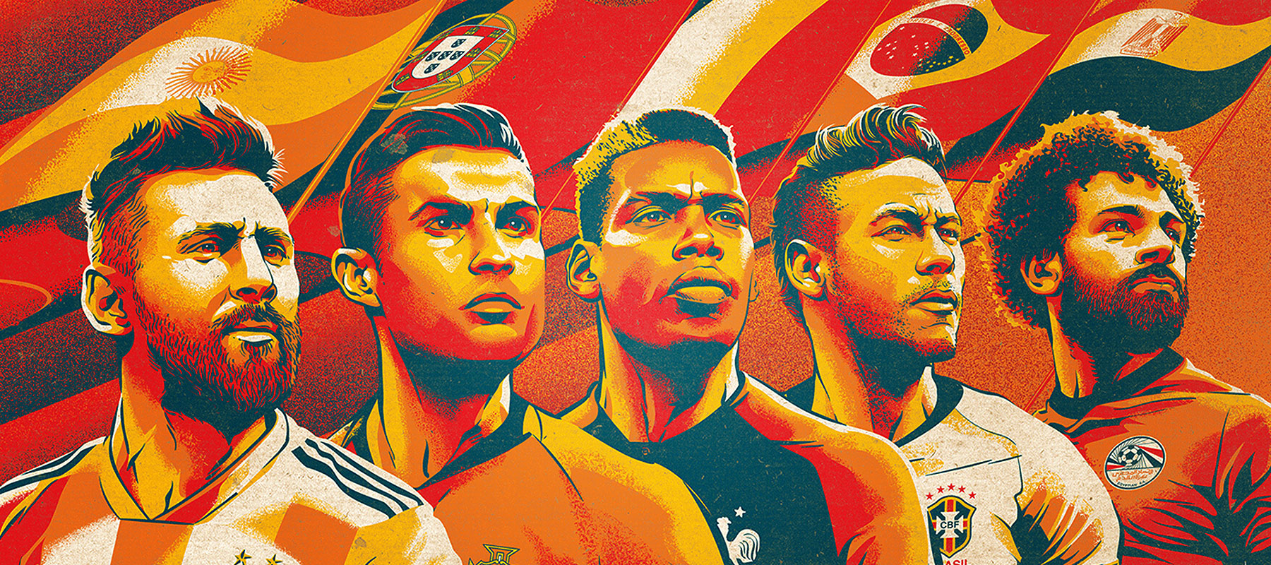 FIFA World Cup Russia 2018 Illustrations
